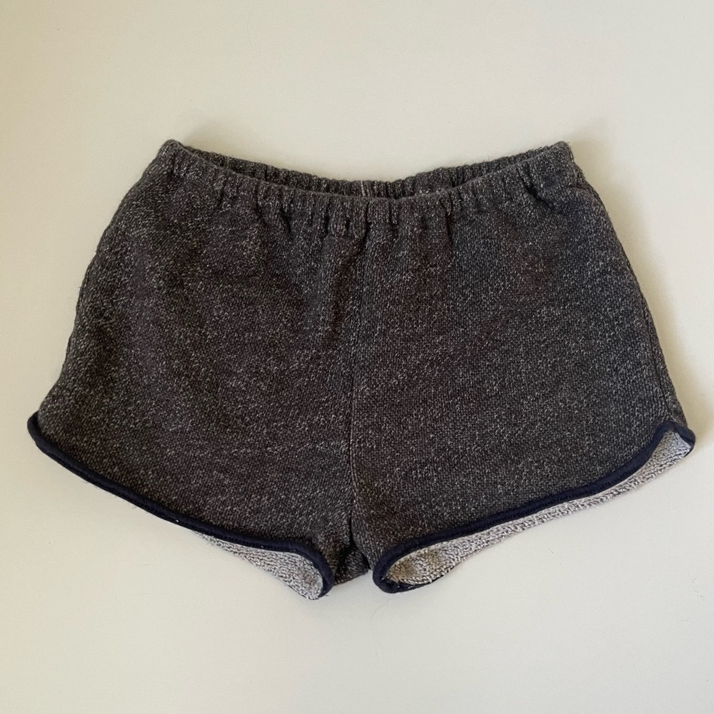 Caramel Baby & Child Gray & White Shorts with Navy Trim